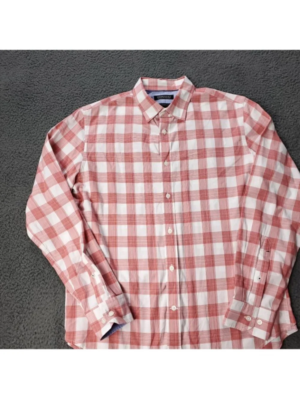 Banana Republic Wash Shirt Mens M Medium Long Sleeve Camden Fit Plaid Button
